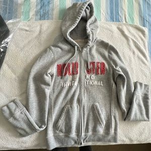 Grey Hollister Zip Up Hoodie
